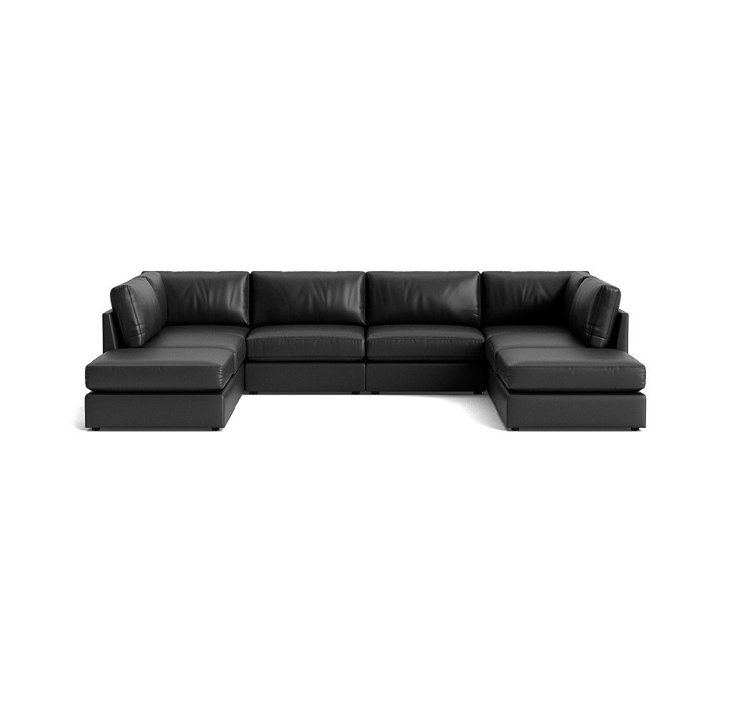 franco ii leather 8 piece sectional