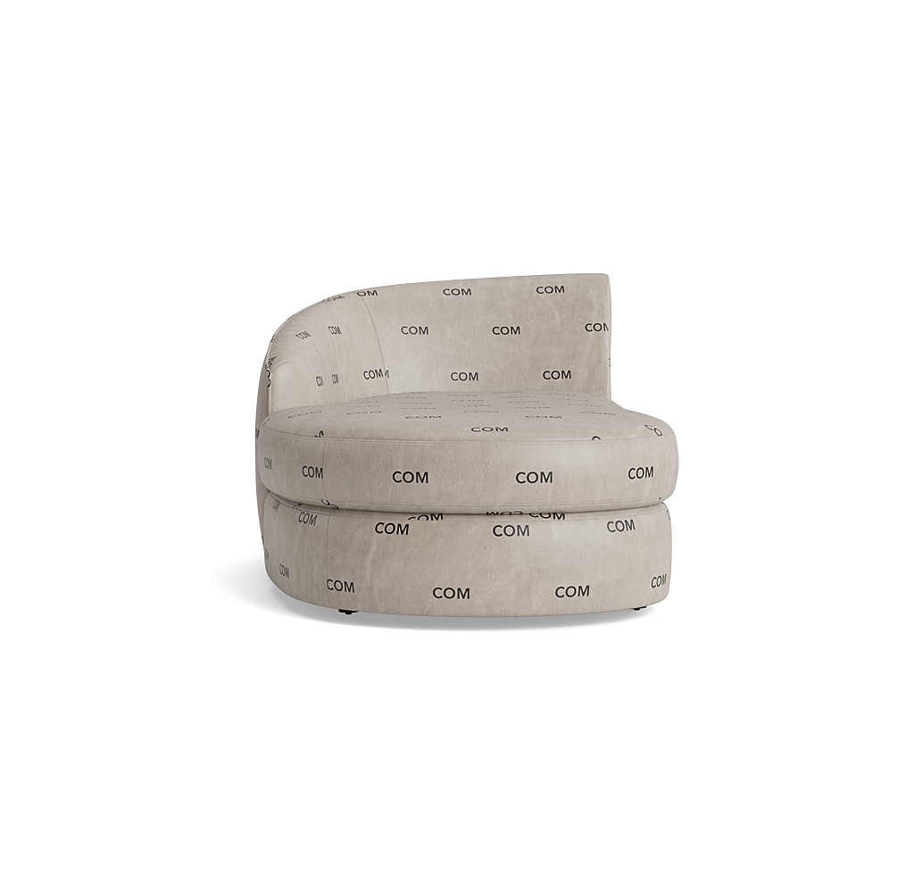 Giselle Leather Left Arm Chaise