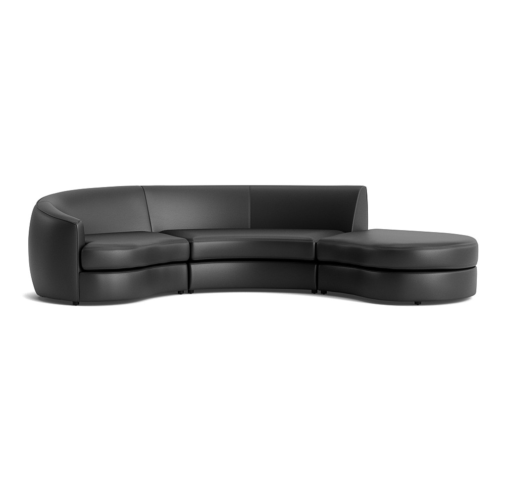 giselle 3-piece left leather sectional