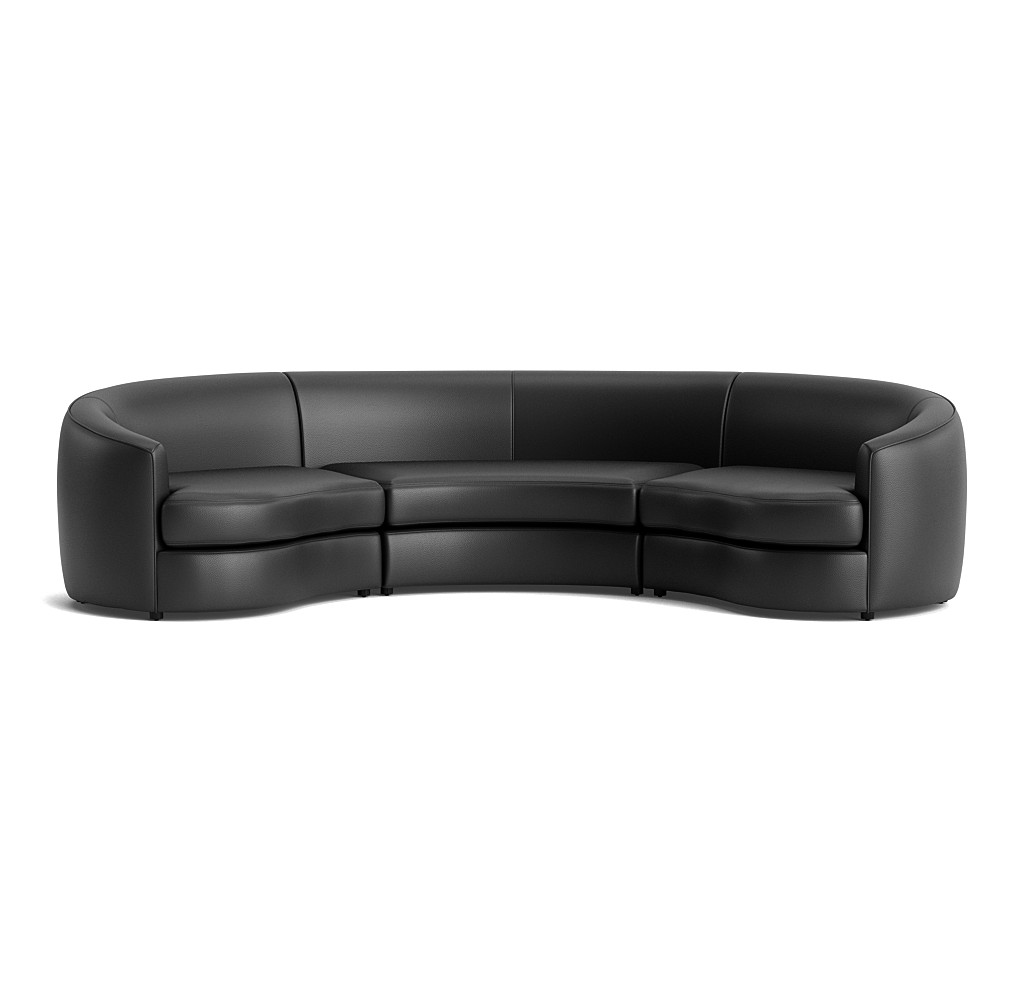 giselle 3-piece leather sectional