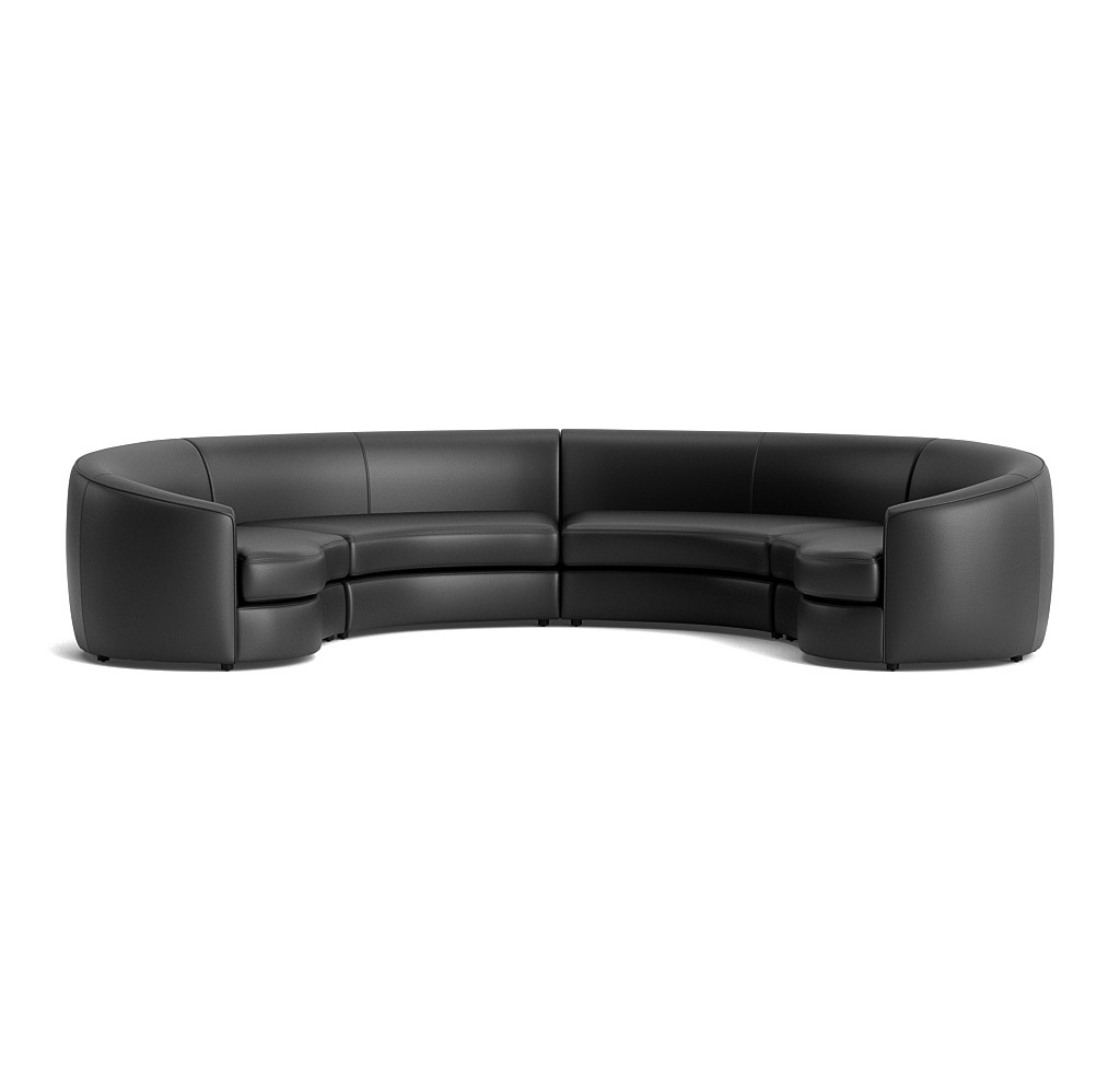 giselle 4-piece leather sectional