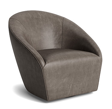 ROSE LEATHER SWIVEL CHAIR