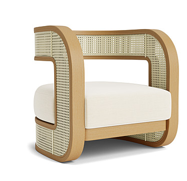 KIRBY CANED CHAIR