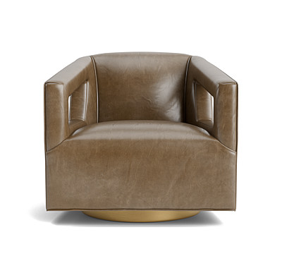 Jasper Leather Full Swivel Chair