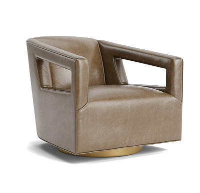 Jasper Leather Full Swivel Chair