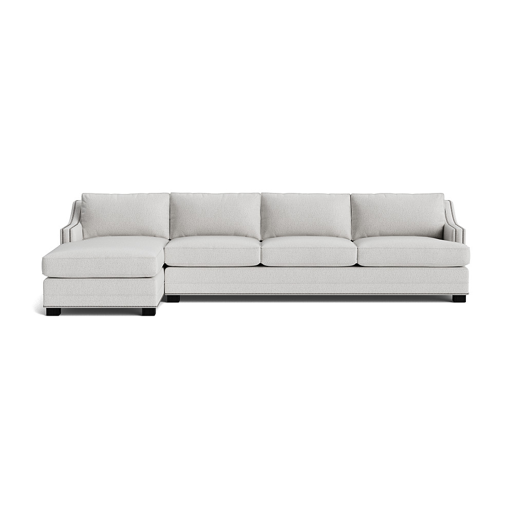 Keaton Slope Arm Left Chaise Sectional w/Nailhead
