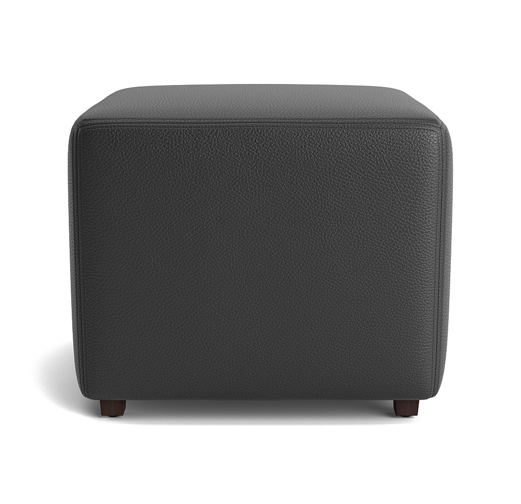 franny leather square pull-up ottoman