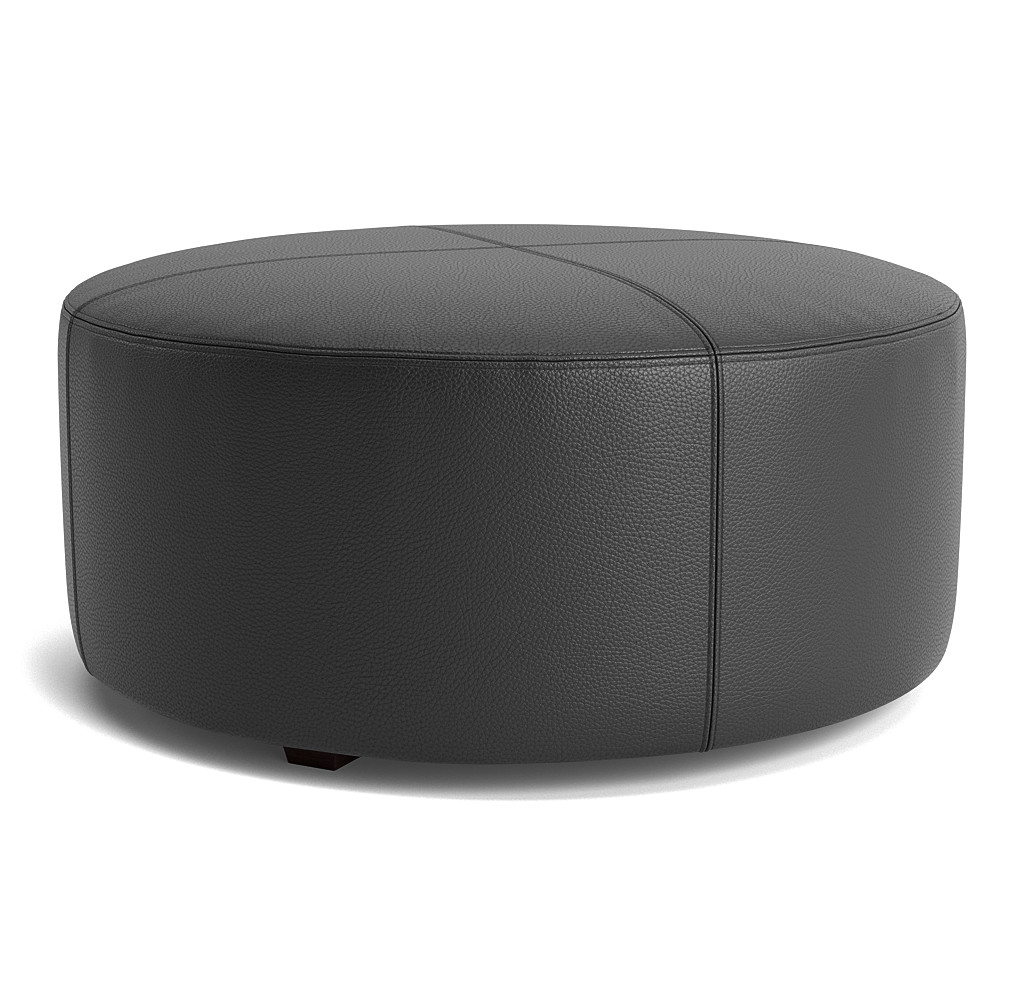 round leather stool