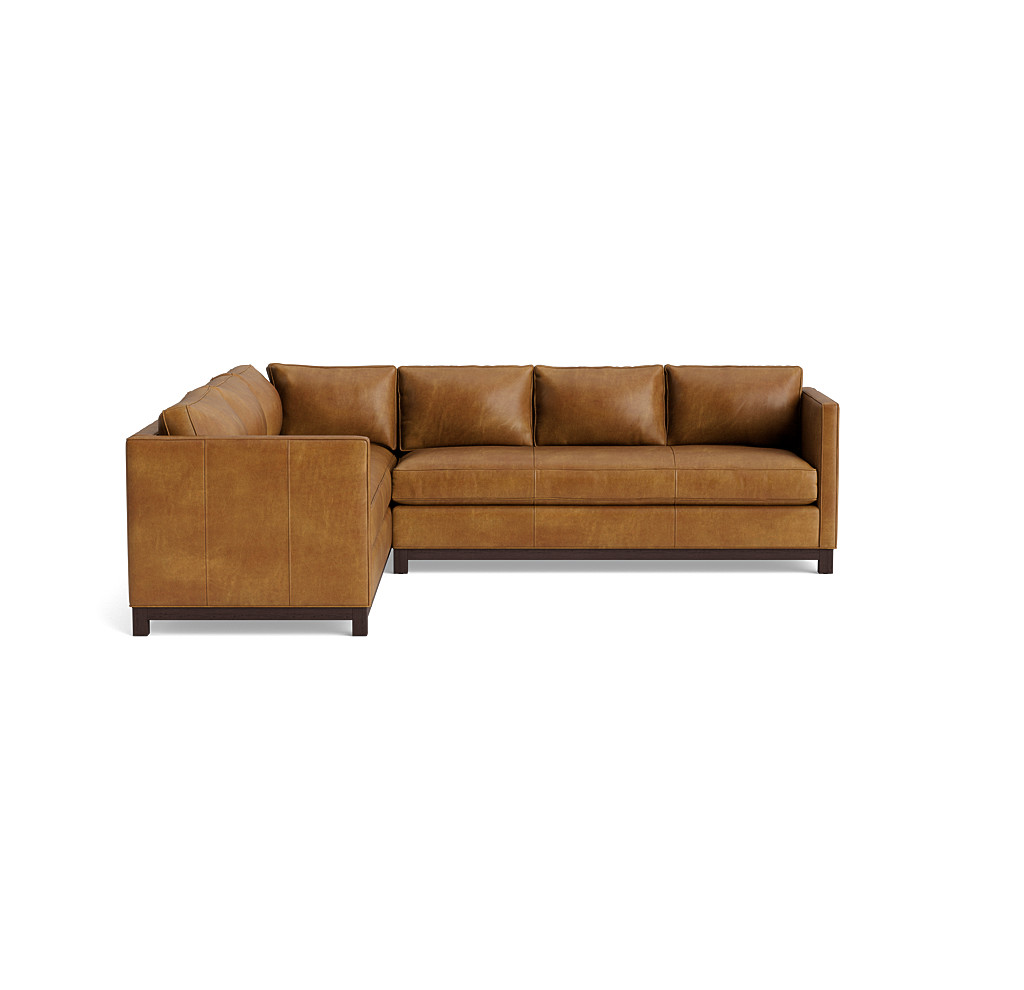 Clifton Leather Right Arm Sofa Sectional with Welt