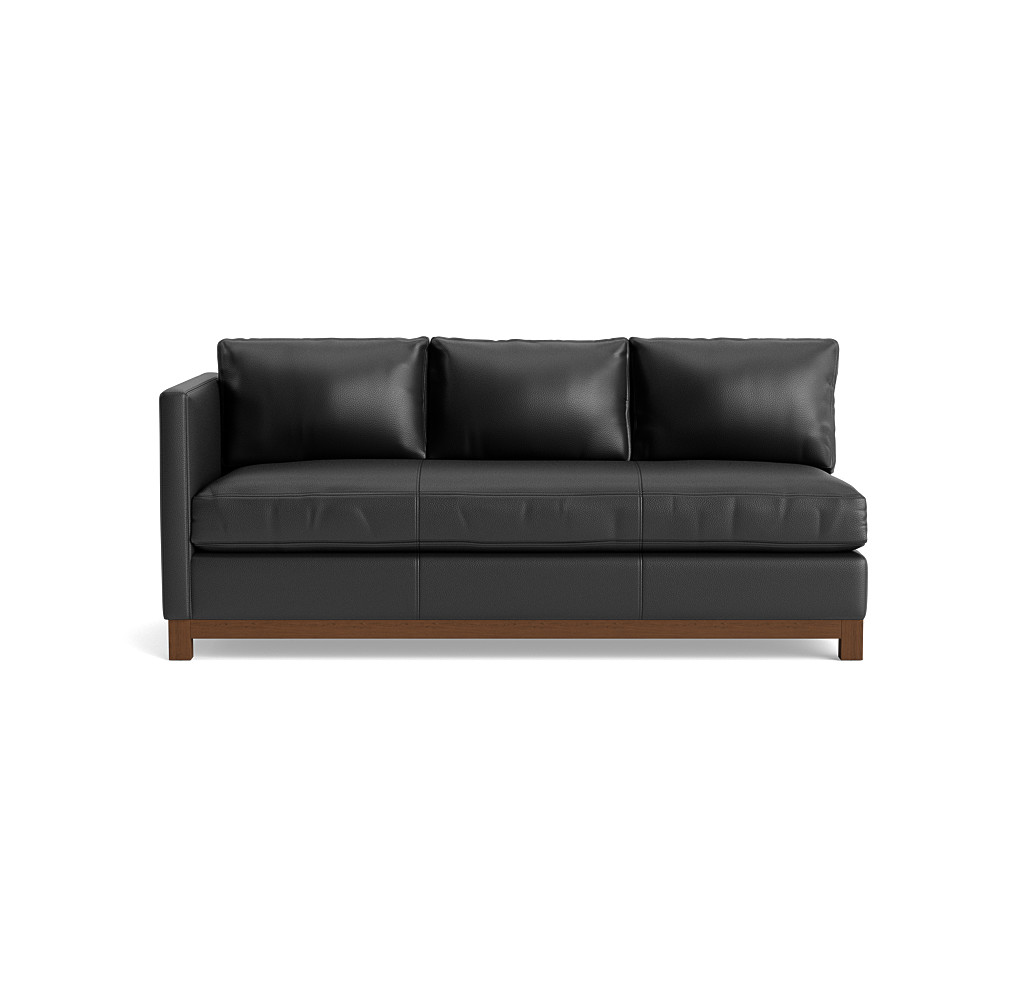clifton bench leather left arm sofa