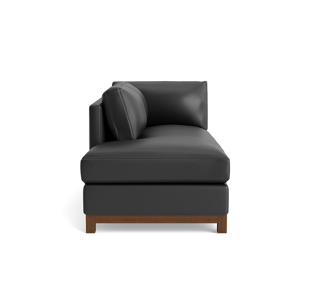 clifton bench leather left arm chaise