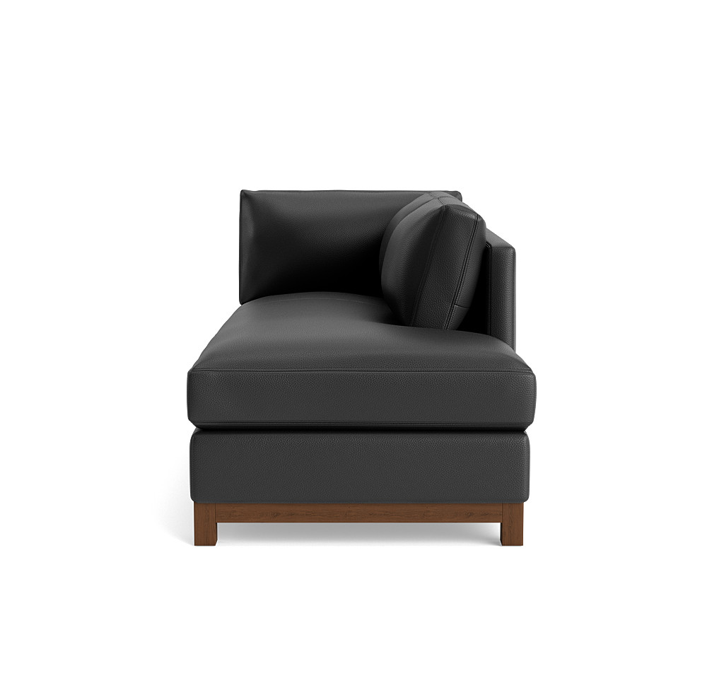 clifton bench leather right arm chaise