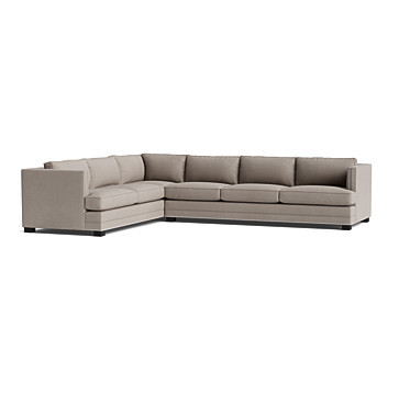 KEATON SHELTER RIGHT ARM SECTIONAL CLASSIC DEPTH WITH NAILHEAD