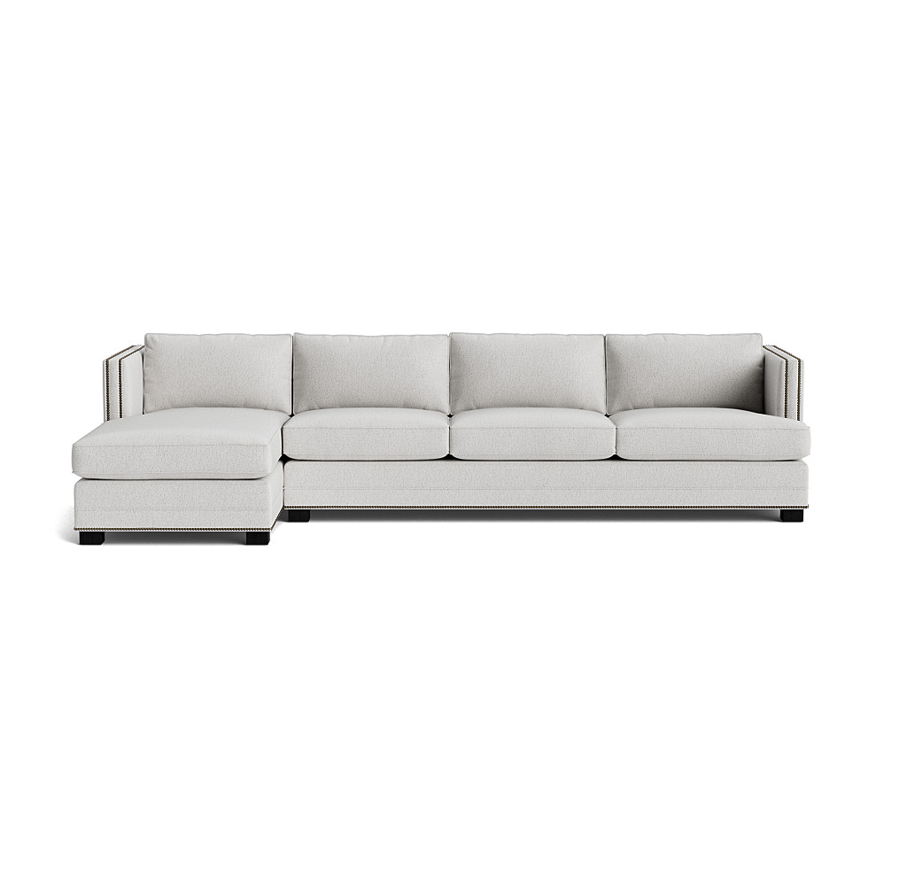 Keaton Shelter Arm Left Chaise Sectional with Nailhead