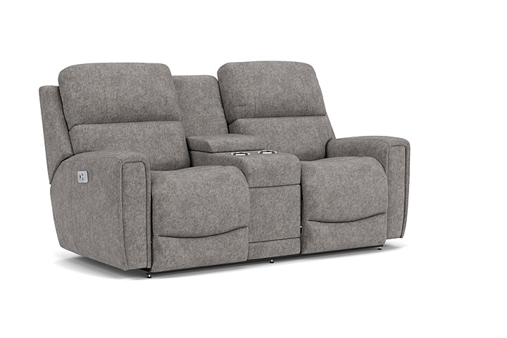 Apollo Dual Power Reclining Console Loveseat by La-Z-Boy