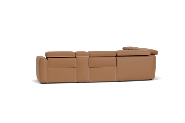 Ford 7-Piece Leather Dual Power Reclining Sectional at Gardner White