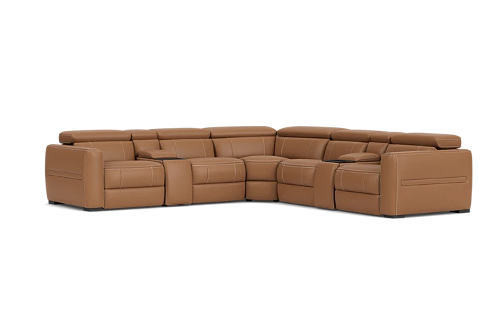 Ford 7-Piece Leather Dual Power Reclining Sectional placeholder