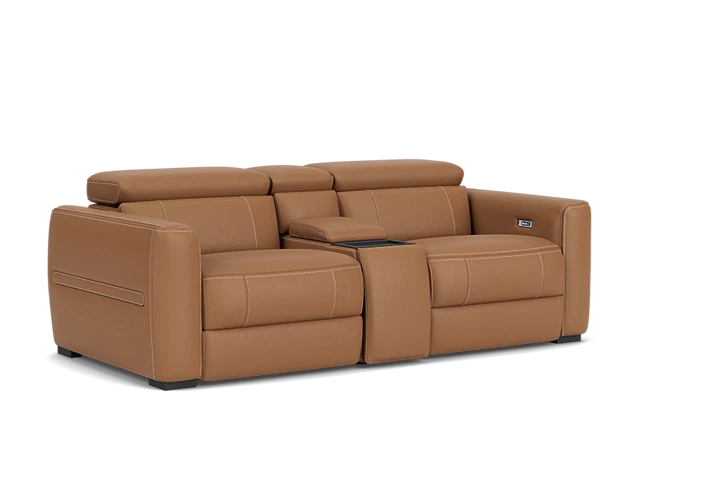 Ford Leather Dual Power Reclining Console Loveseat placeholder