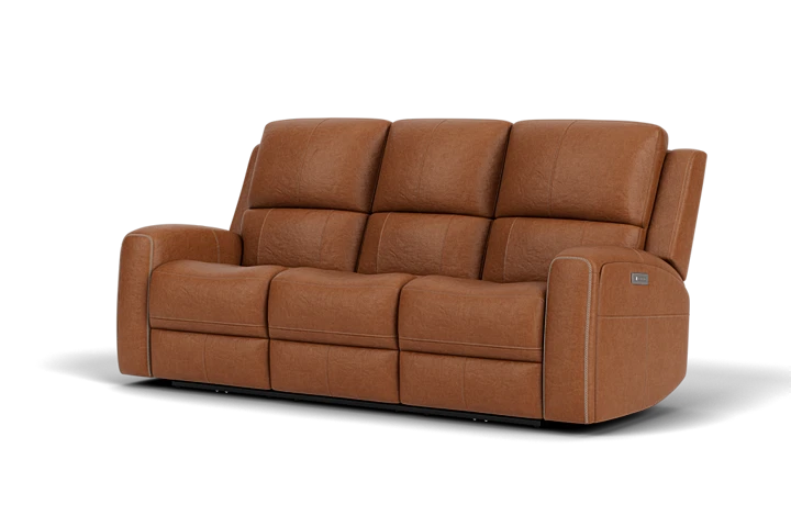 Linton Caramel Triple Power Reclining Sofa at Gardner White