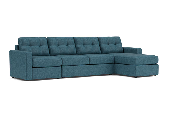 ModularOne Sectional Teal 3-Piece with Sleeper + Right Arm Facing Chaise