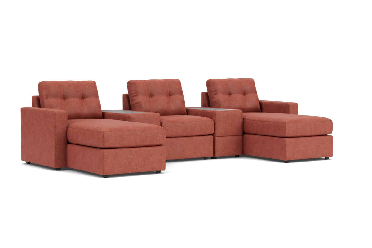 ModularOne Sectional Cantaloupe 5-Piece with E-Console & Dual Chaise placeholder