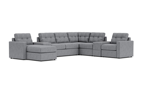 ModularOne Granite 7-Piece Sleeper Sectional with Left Arm Facing Chaise