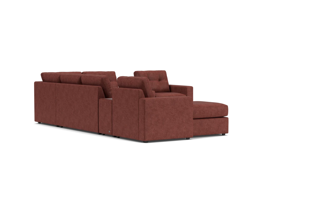 ModularOne Sectional Merlot 7-Piece Sectional with Sleeper + E-Console + Left Arm Facing Chaise placeholder