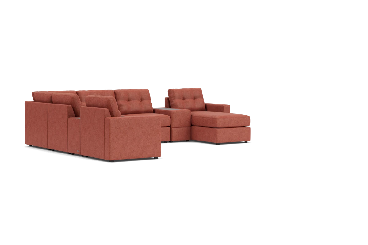 ModularOne Sectional Cantaloupe 7-Piece Sectional with Sleeper + E-Console + Right Arm Facing Chaise placeholder