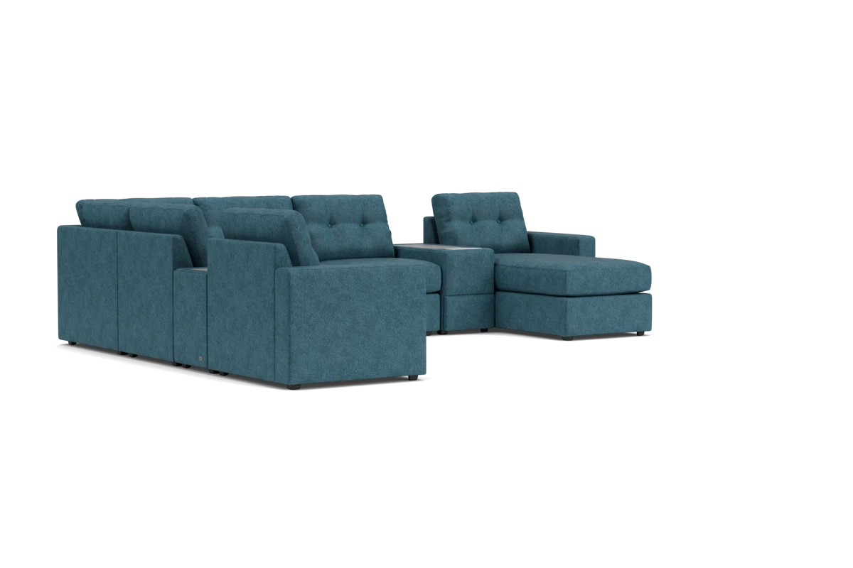 ModularOne Sectional Teal 8-Piece with E-Console & Right Arm Facing Chaise placeholder