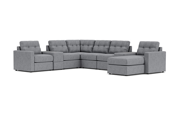 ModularOne Granite 8-Piece Sectional with Right Arm Facing Chaise