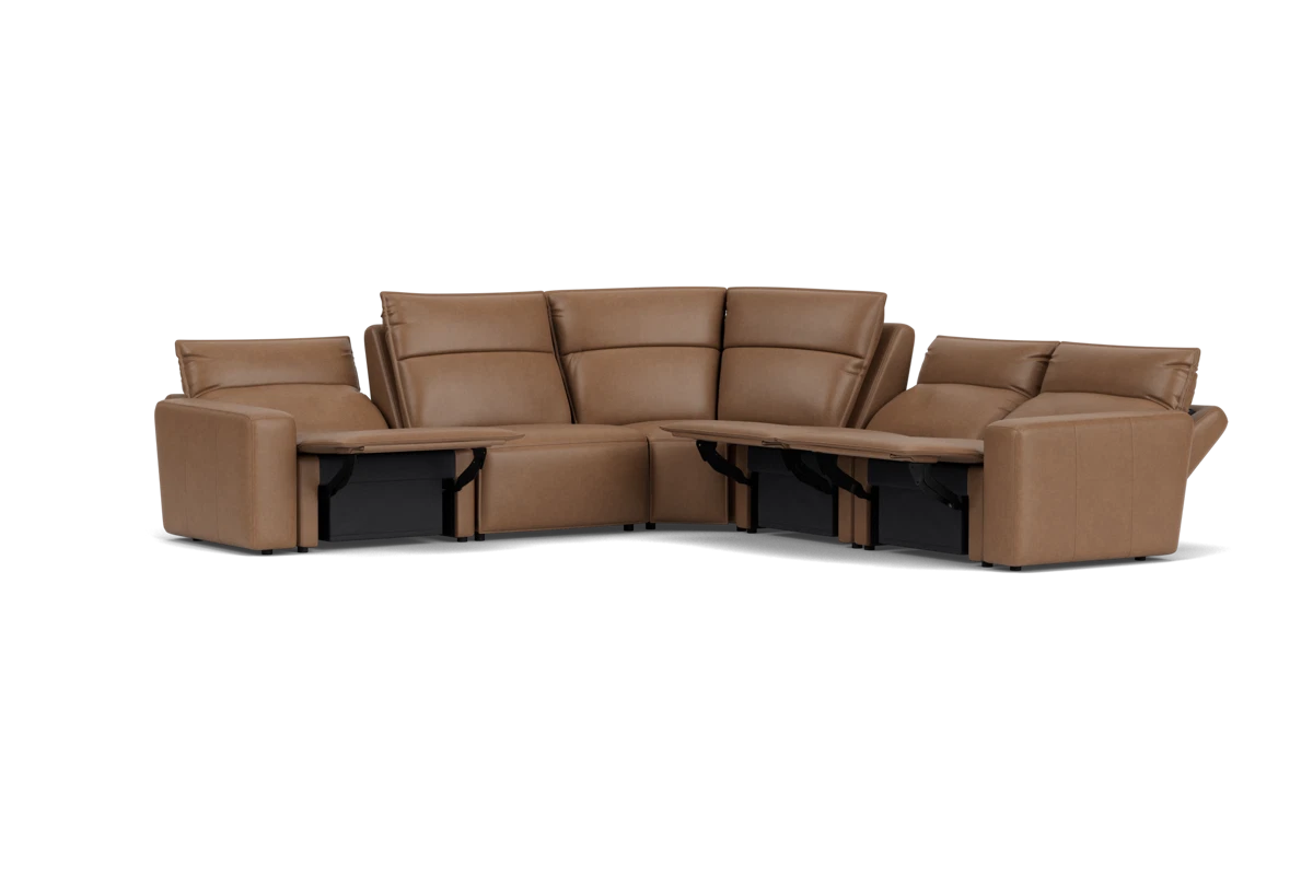 ModularTwo Brown 5-Piece Dual Power Reclining Sectional placeholder