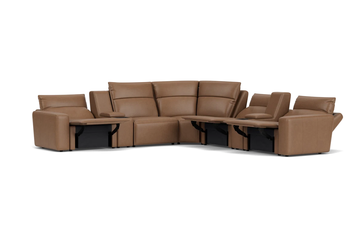 ModularTwo Brown 7-Piece Dual Power Reclining Sectional placeholder