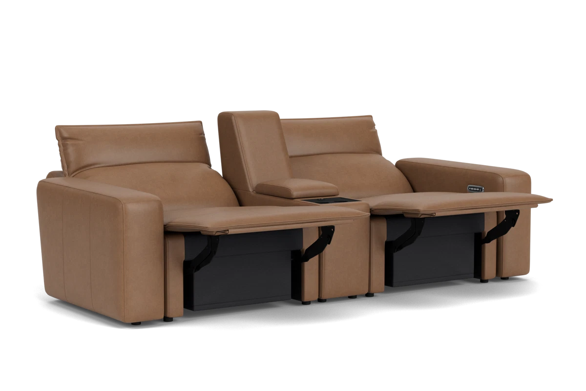 ModularTwo Brown Dual Power Reclining Console Loveseat placeholder