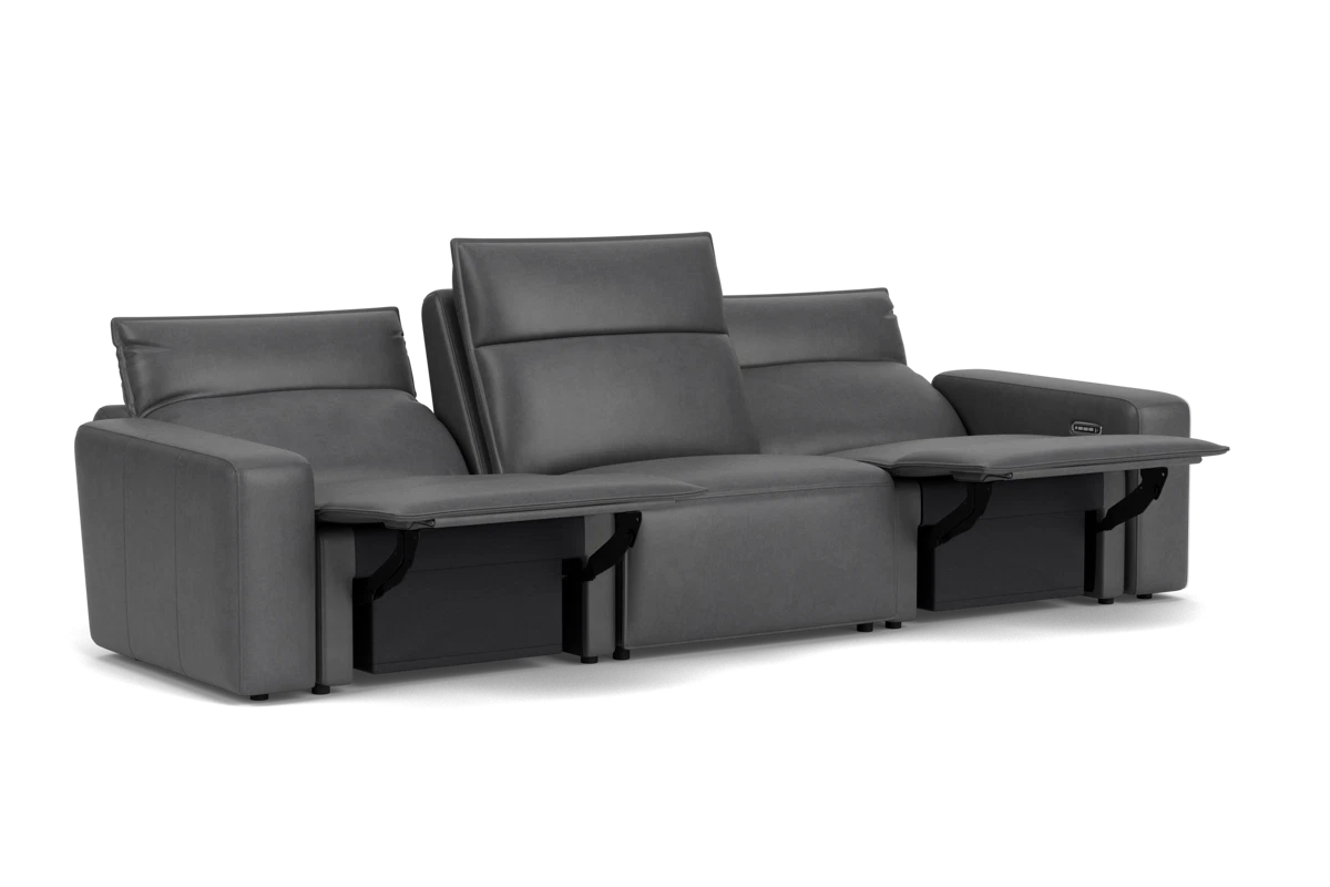ModularTwo Grey Dual Power Reclining Sofa placeholder