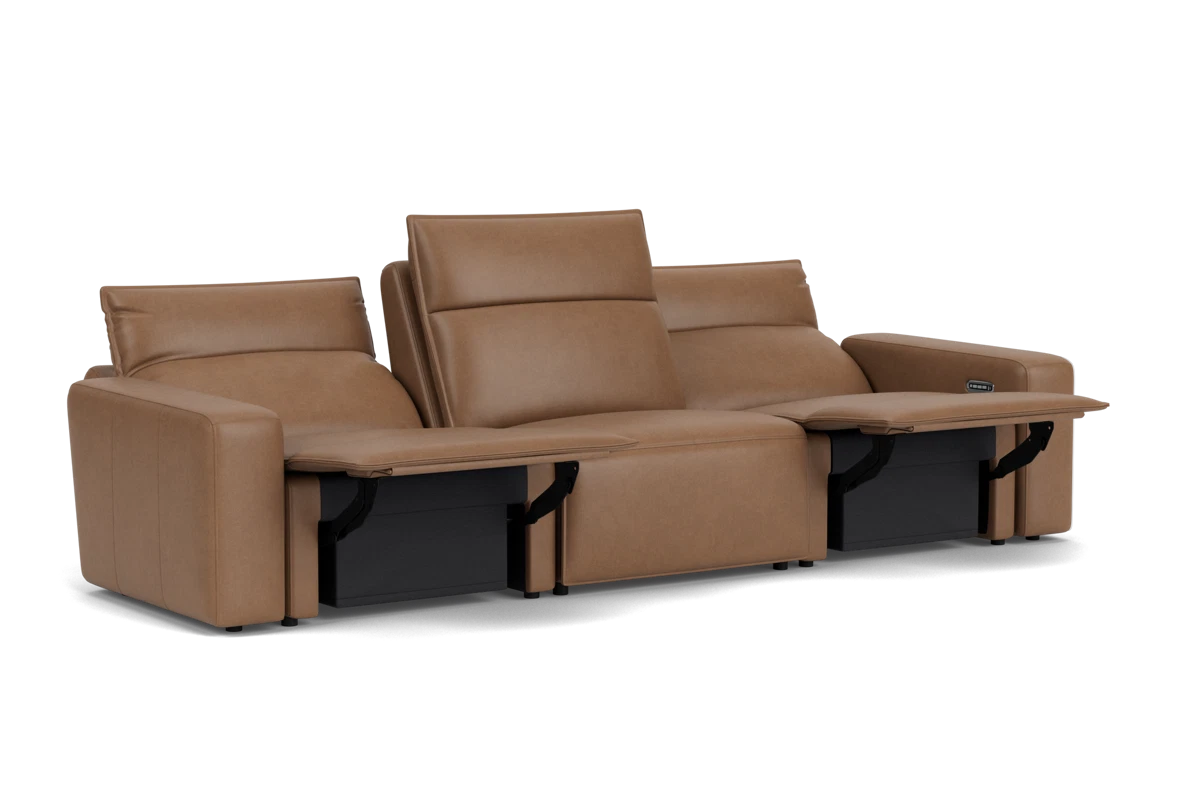 ModularTwo Brown Dual Power Reclining Sofa placeholder