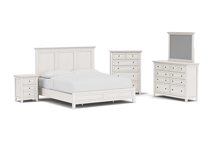 San Mateo 5-Piece White King Bedroom Set at Gardner White
