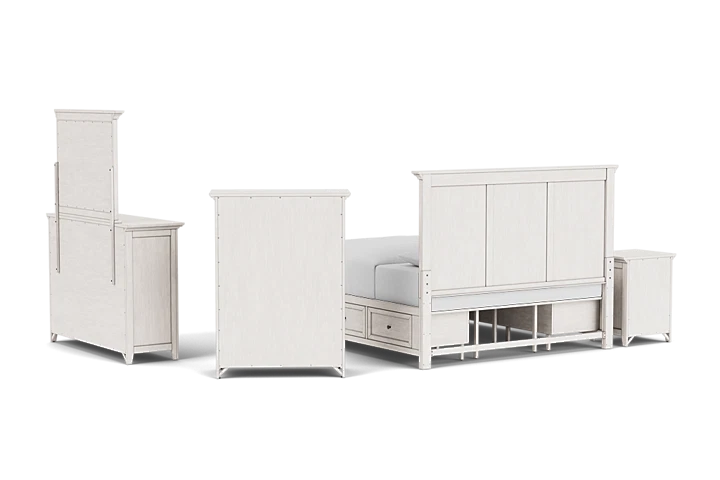 San Mateo 5-Piece White King Storage Bedroom Set at Gardner White