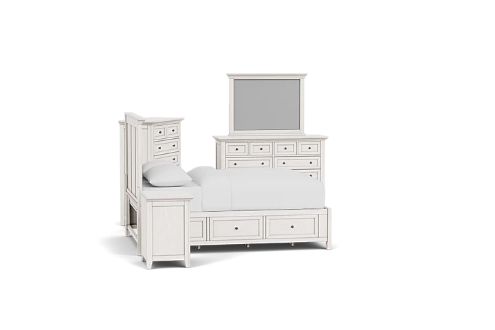 San Mateo 5-Piece White Queen Storage Bedroom Set at Gardner White