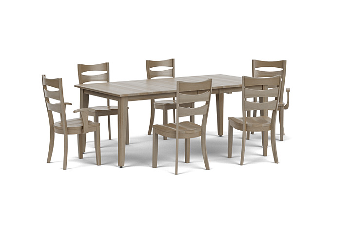 Sierra Extendable Table + 4 Side Chairs + 2 Arm Chairs by Daniels Amish