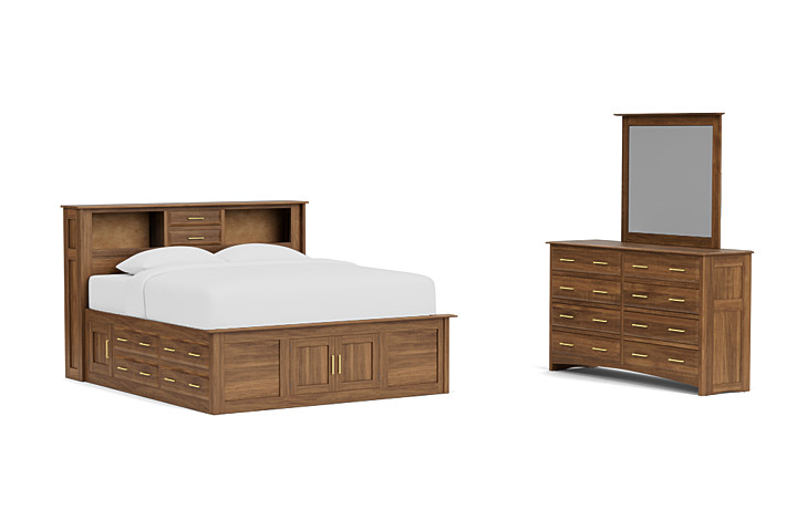 Simplicity 3-Piece King Storage Bedroom Set by Daniels Amish