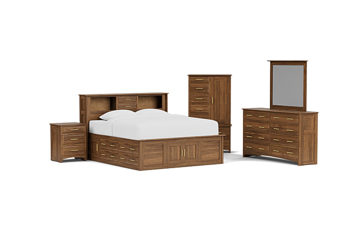 Simplicity 5-Piece King Storage Bedroom Set by Daniels Amish