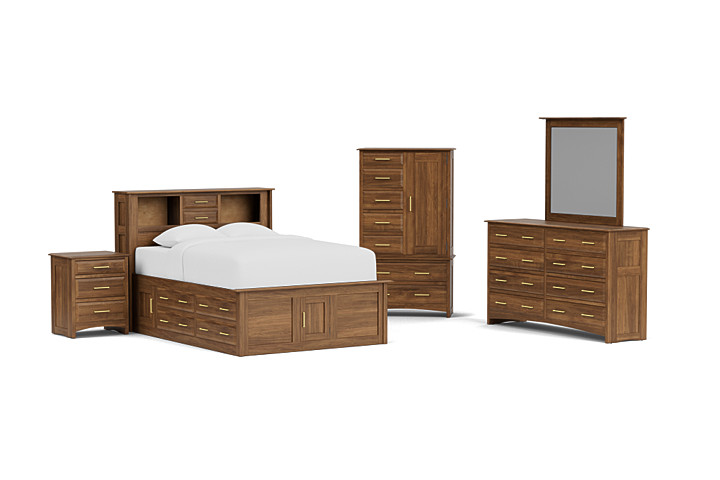 Simplicity 5-Piece Queen Storage Bedroom Set by Daniels Amish