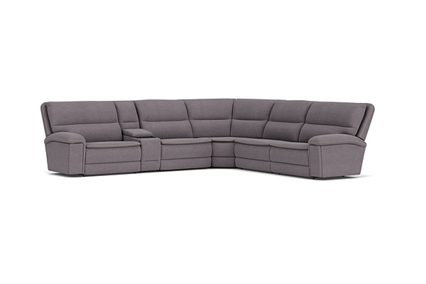 Vixen 6-Piece Triple Power Reclining Sectional with 3 Recliners