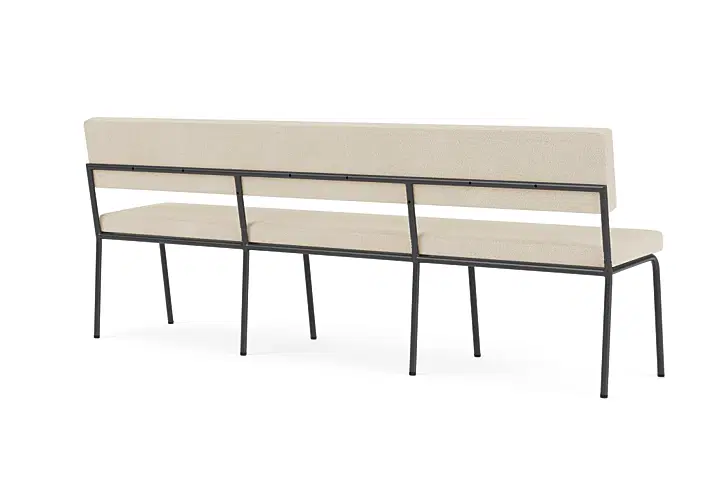Monday dining bench 3-seat - black frame