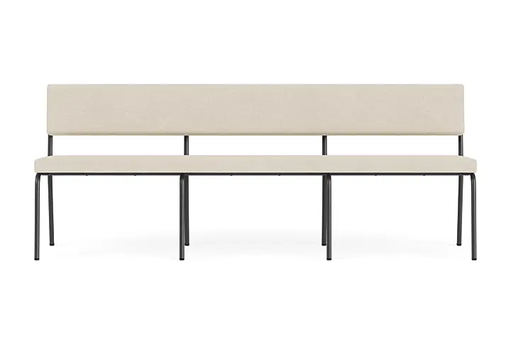 Monday dining bench 3-seat - black frame