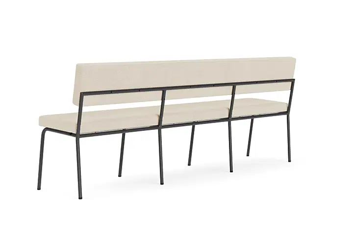 Monday dining bench 3-seat - black frame