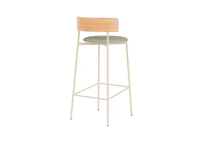 Friday bar stool - black frame - black back