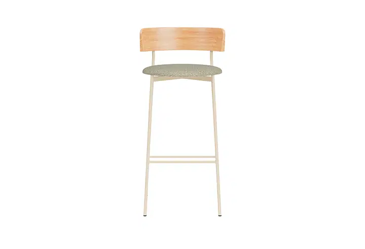 Friday bar stool - black frame - black back