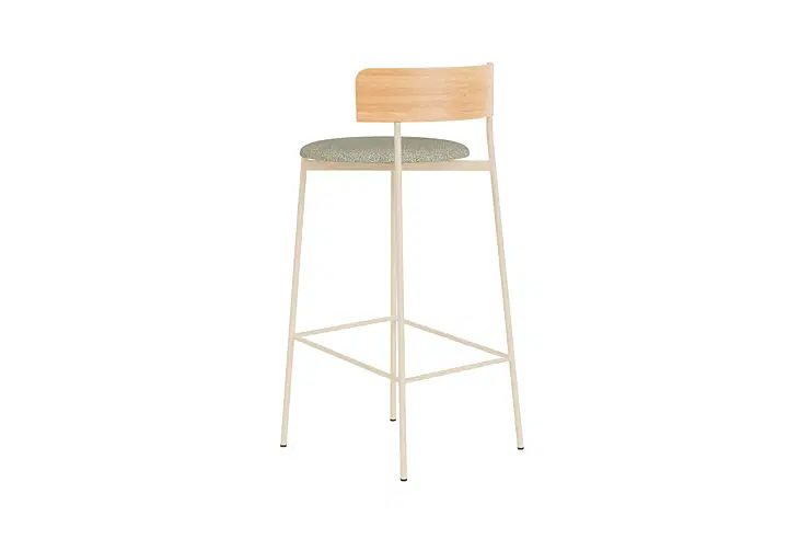 Friday bar stool - black frame - black back