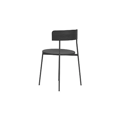 Friday dining chair no arms - black back - black frame (no upholstery)